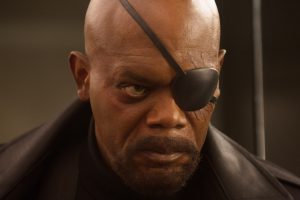 "Marvel's Captain America: The Winter Soldier"..Nick Fury (Samuel L. Jackson)..Ph: Zade Rosenthal..? 2014 Marvel.  All Rights Reserved.